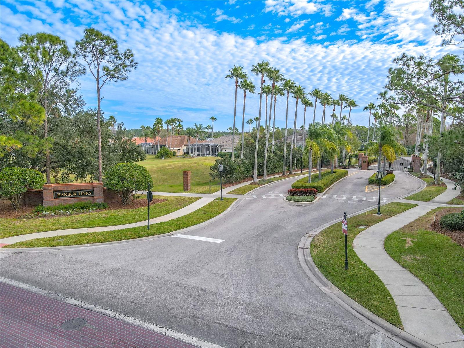 Gated Entrance to Harbor Links.