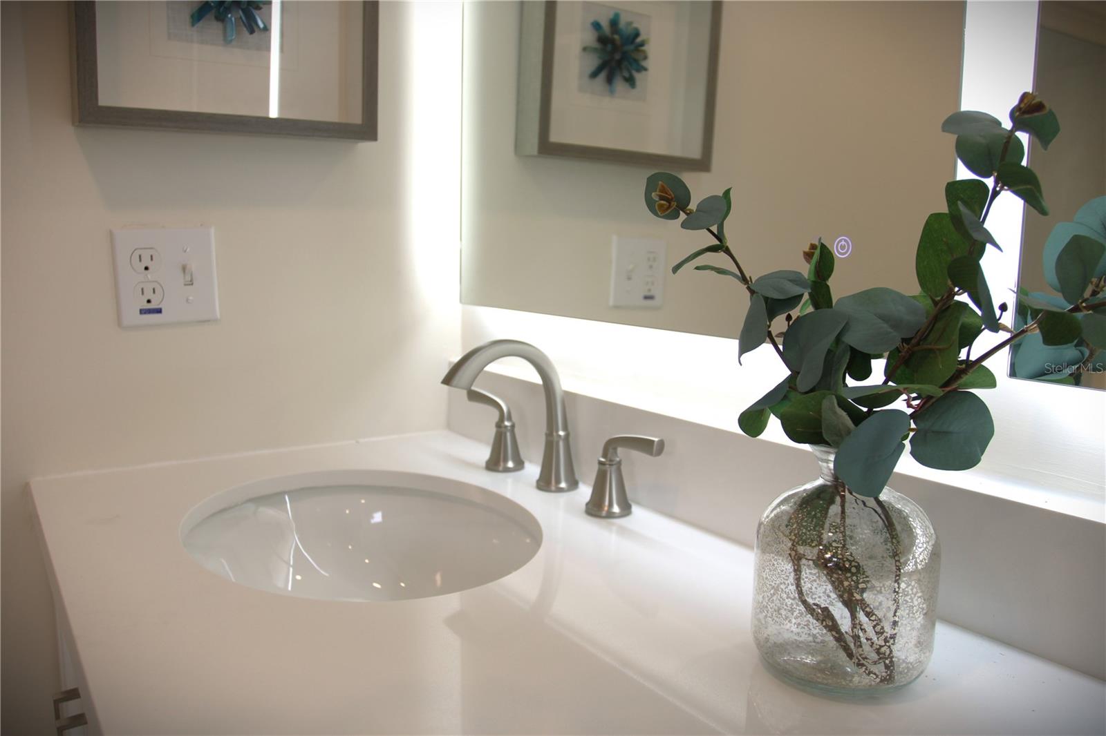 Master bath double sink.