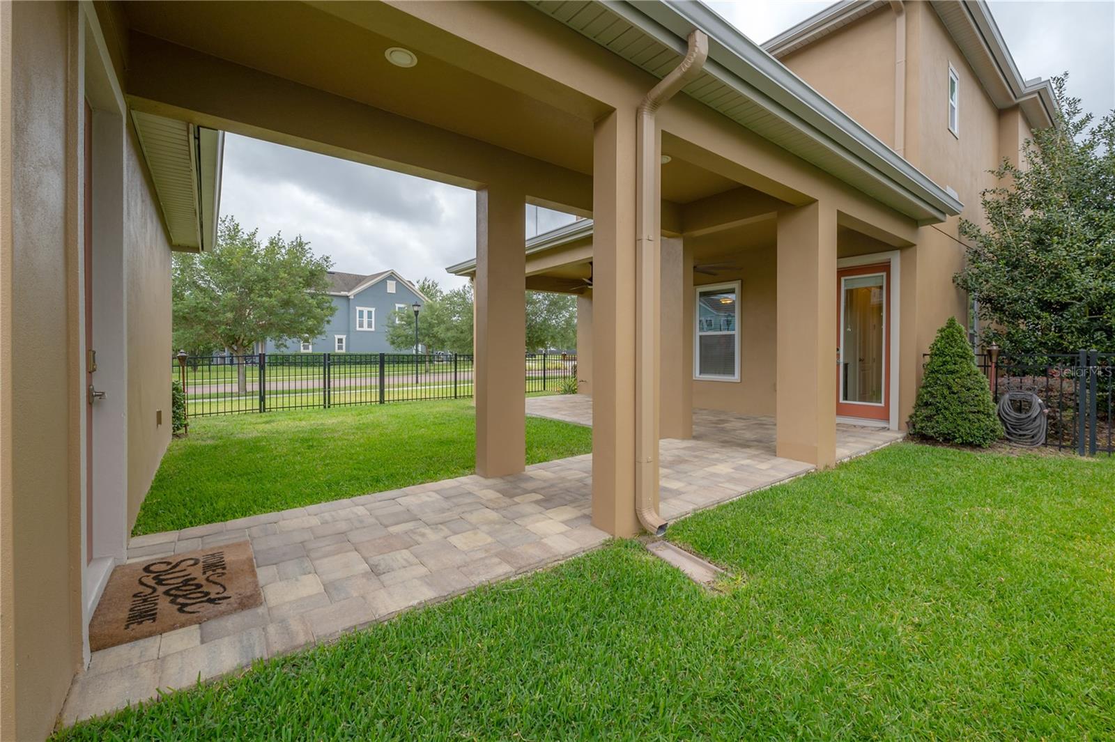 Custom covered walkway to garage