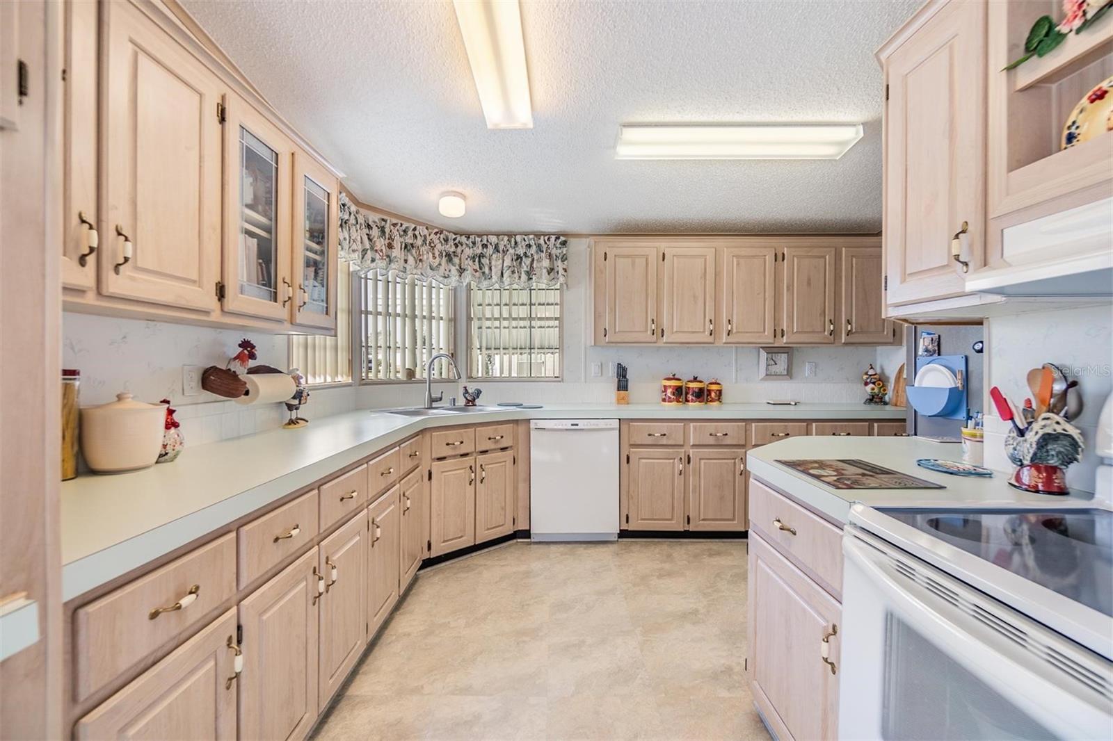 Plenty of storage in this updated kitchen.