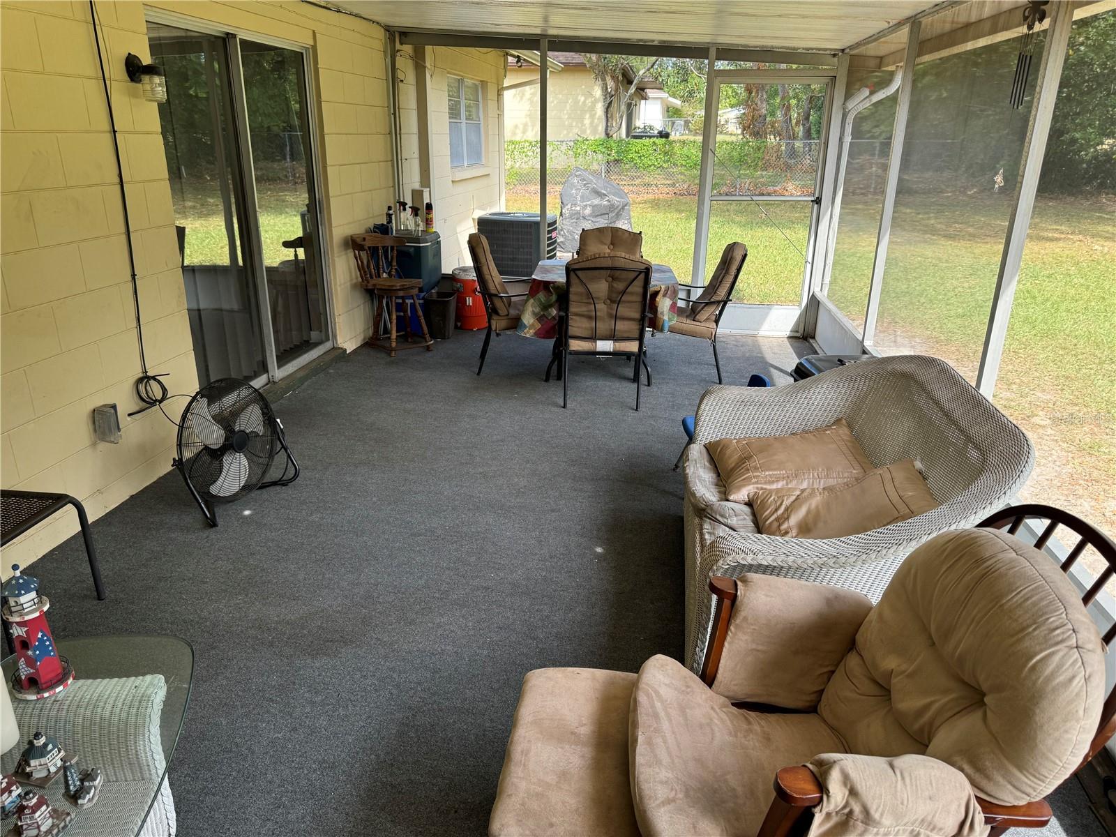 Screened patio