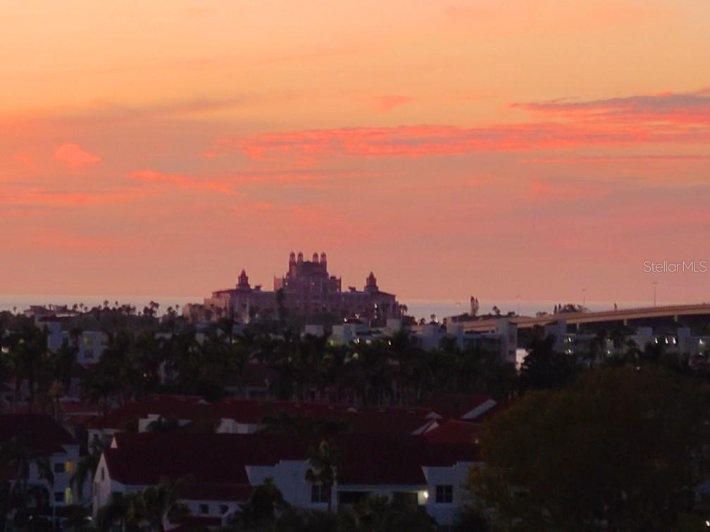 Views of the Don Cesar Resort and Gulf of Mexico from your balcony