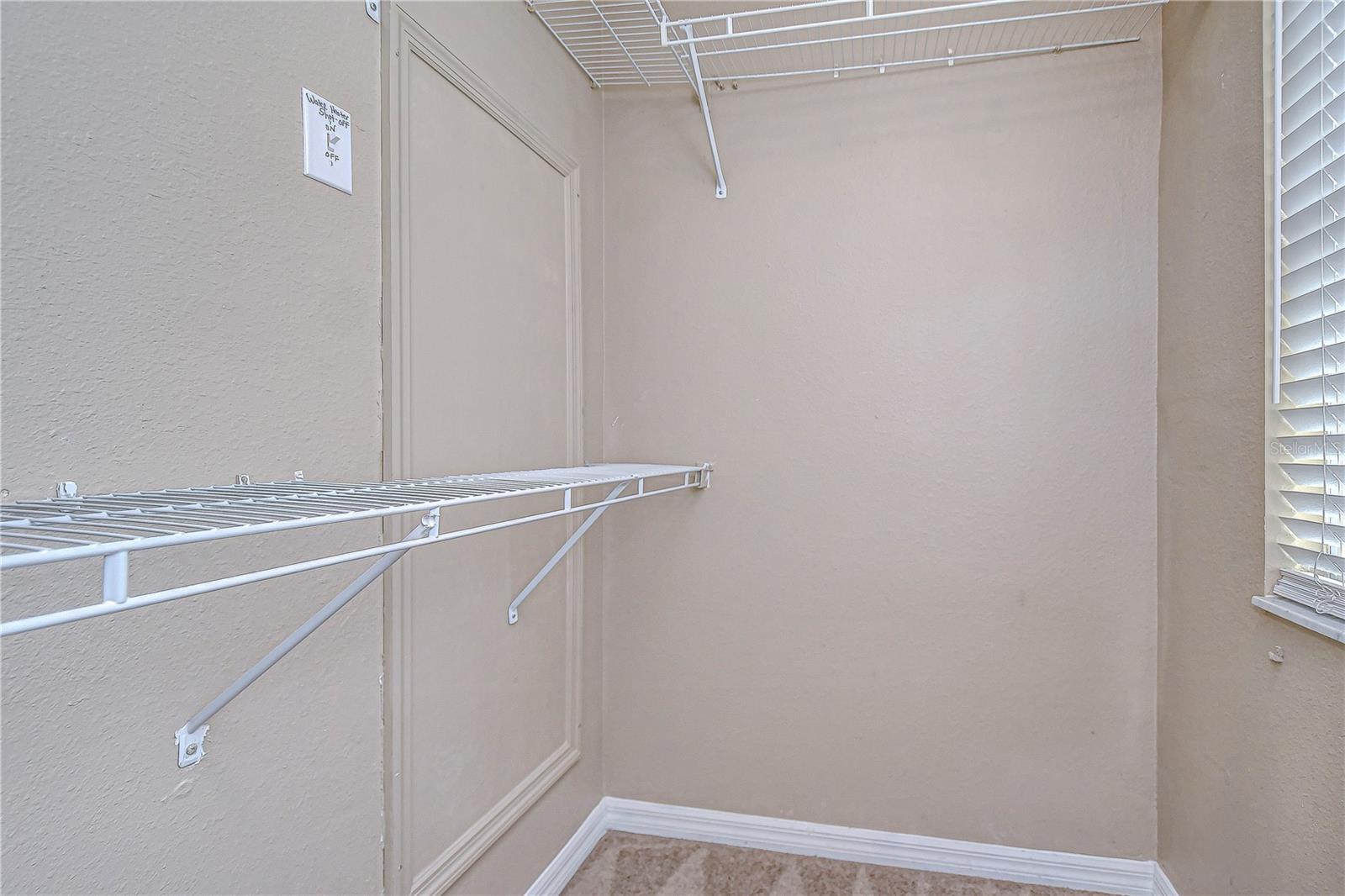 Primary features large walk in closet space!