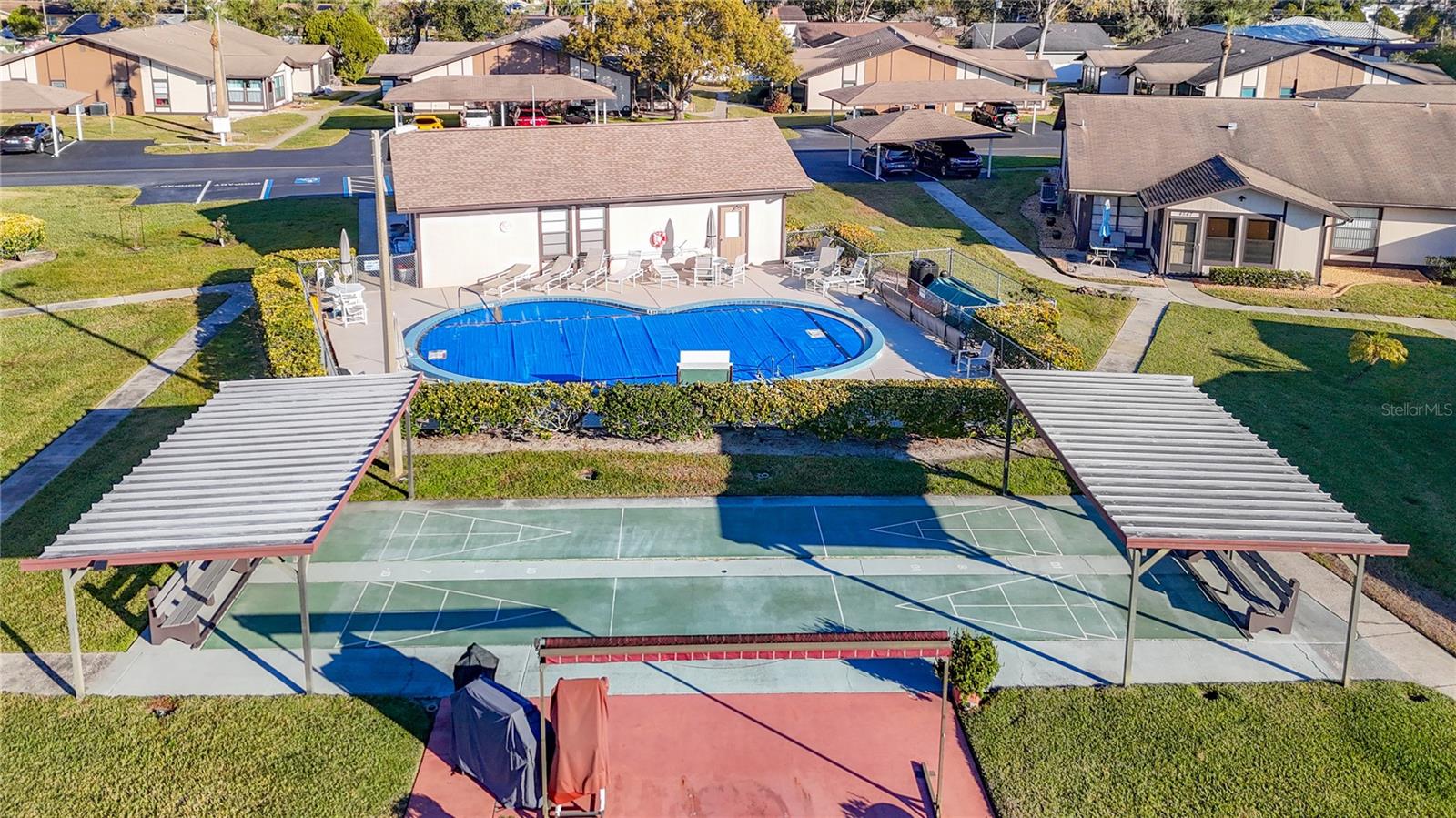 Community Pool & Shuffleboard Area