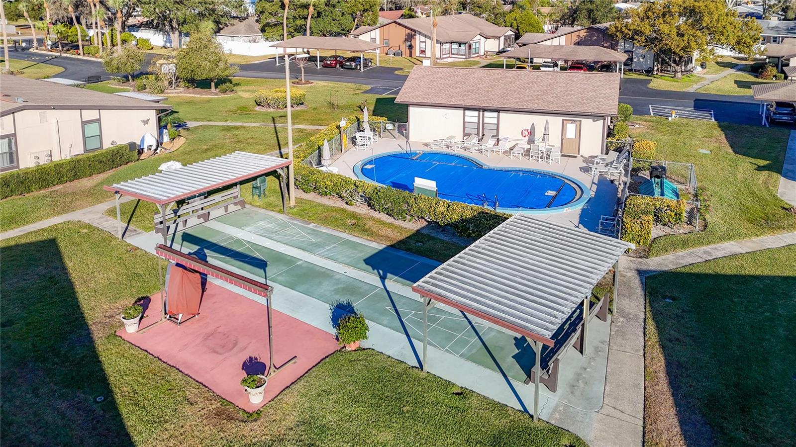 Community Pool & Shuffleboard Area