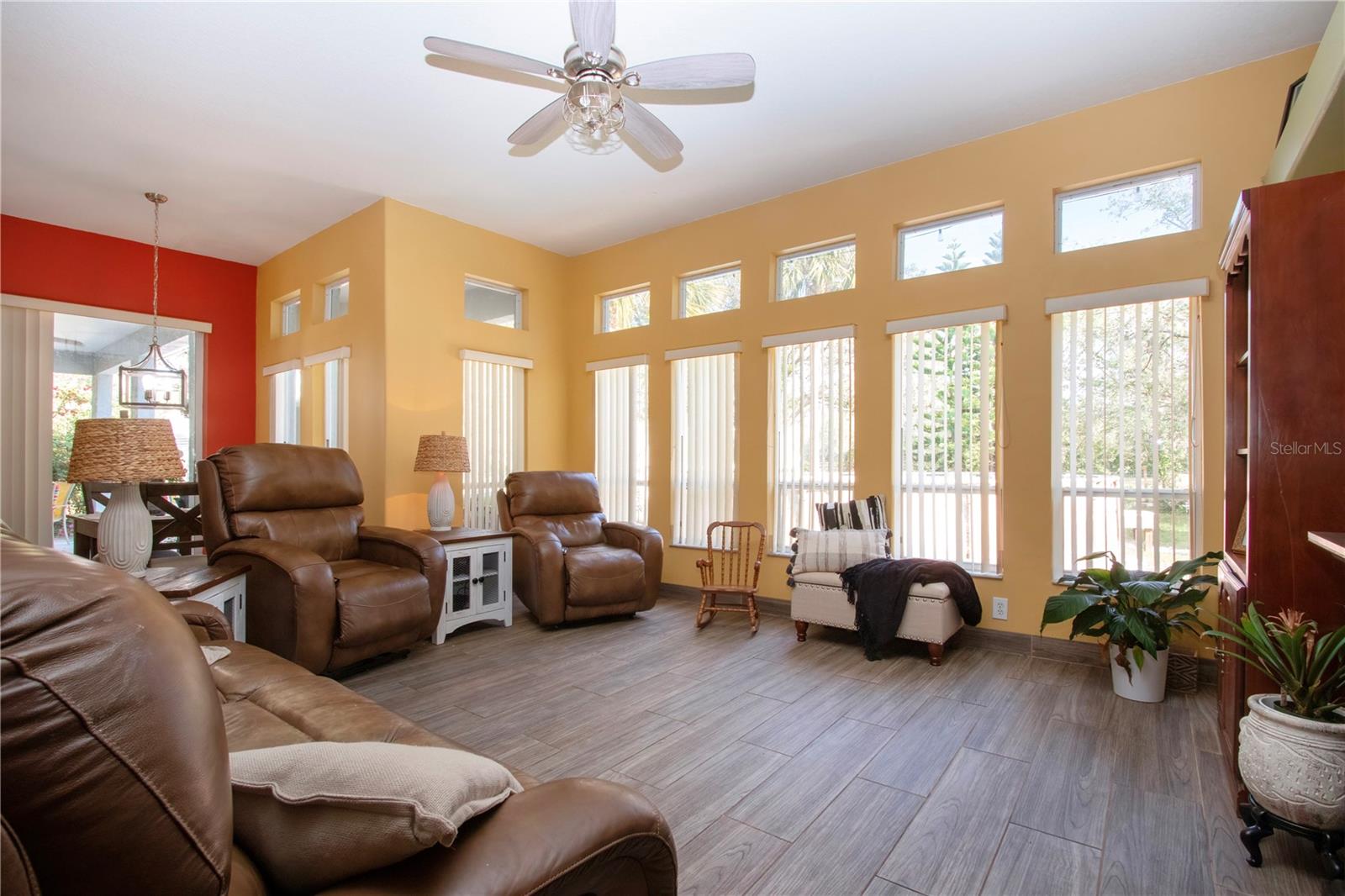 Great Room View Of Expansive Wall Of Windows