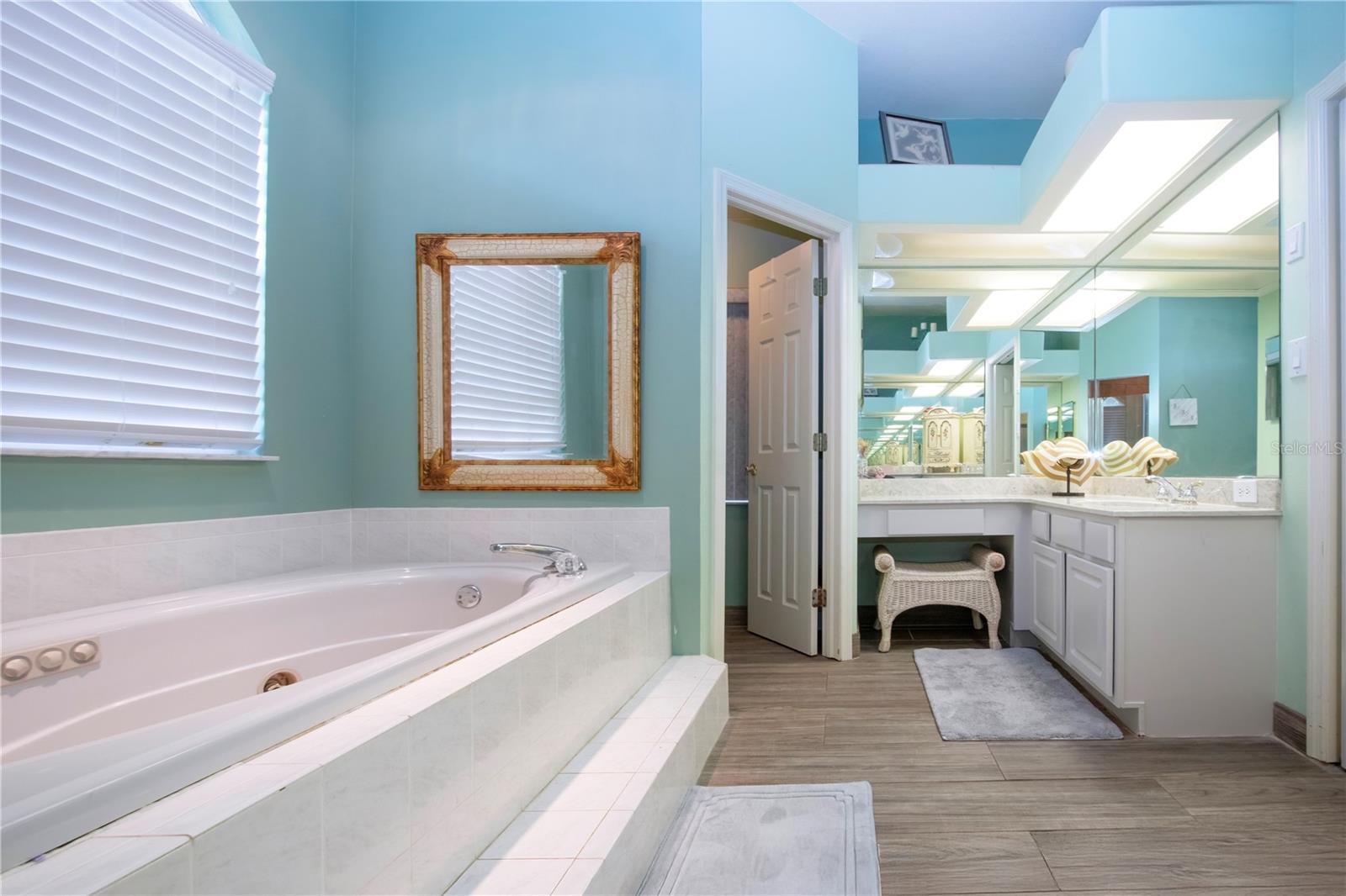 Owners Suite Bathroom View OF Split Double Sink And Vanities On The Other Side Of The BathrromOther Side