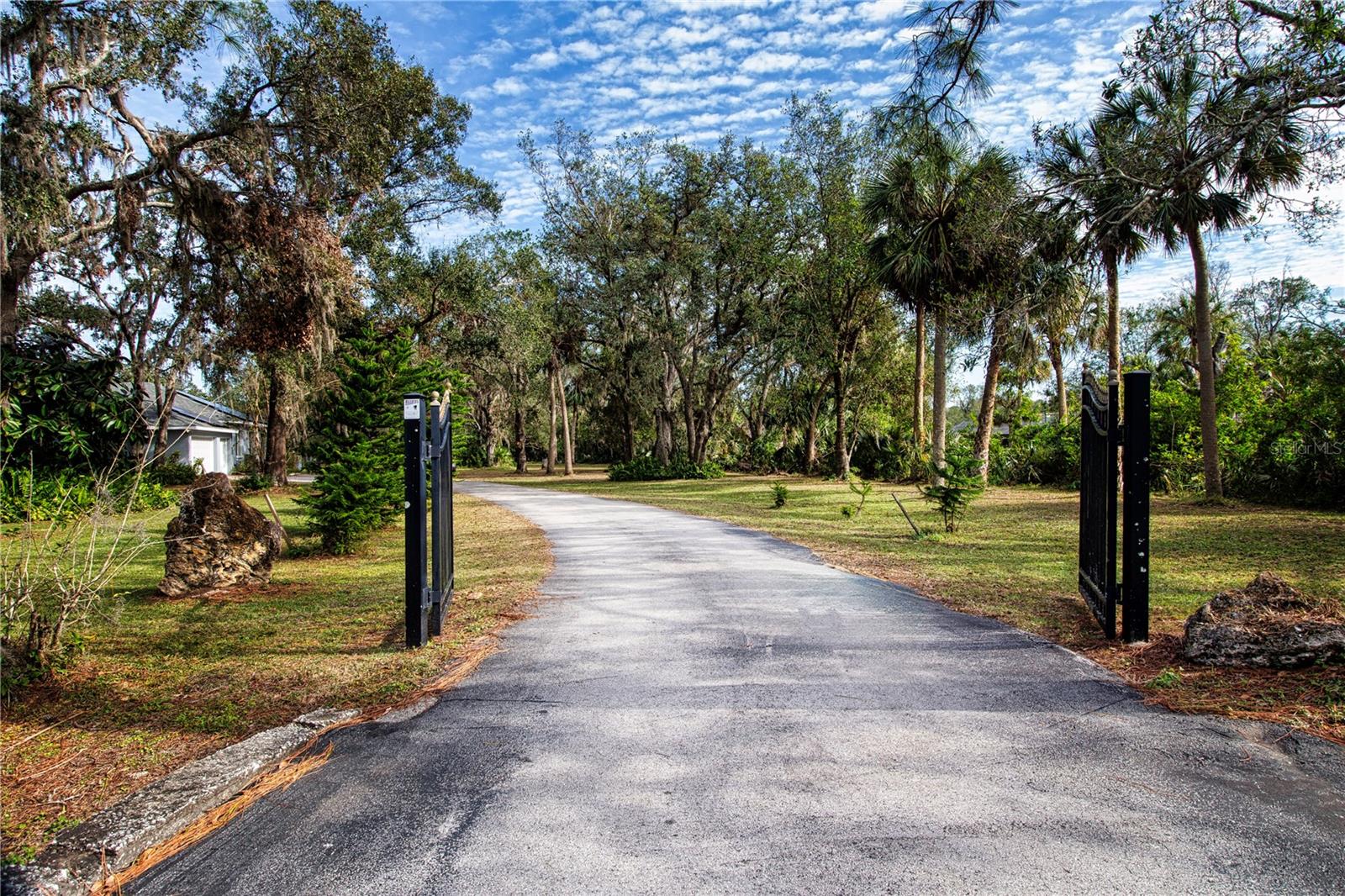 Long Paved Driveway