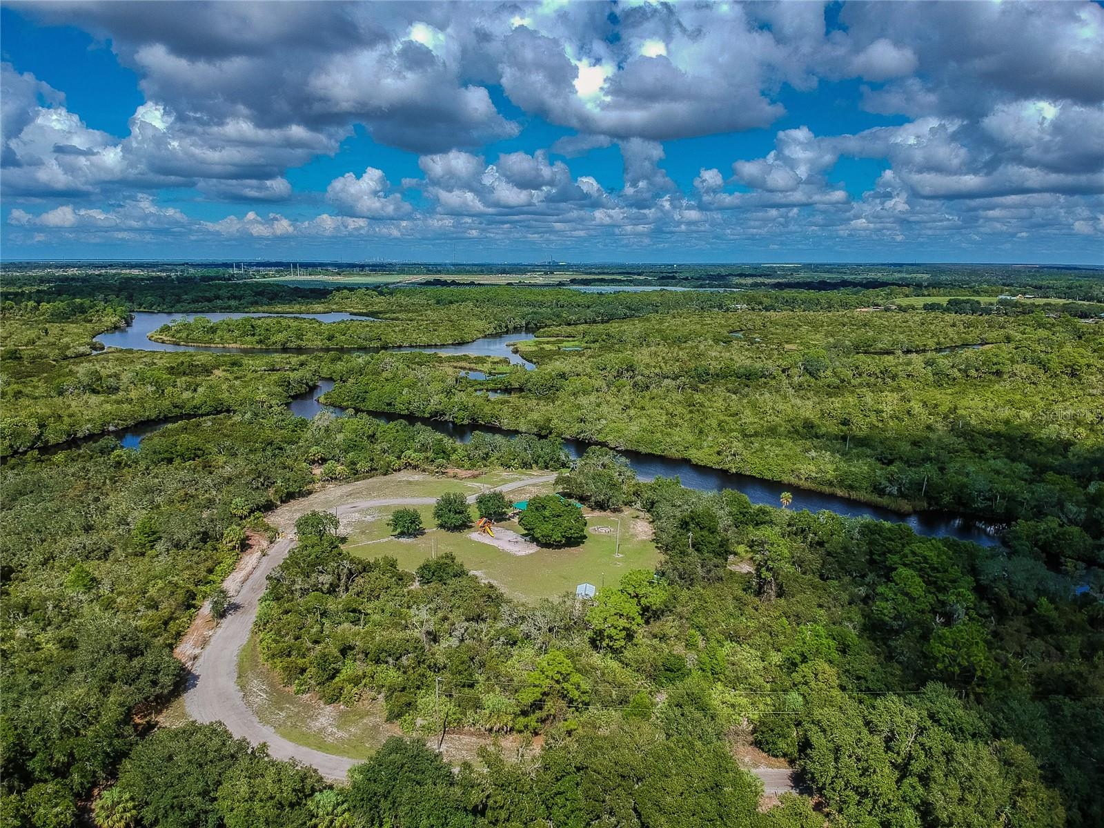 Aerial View Of The River