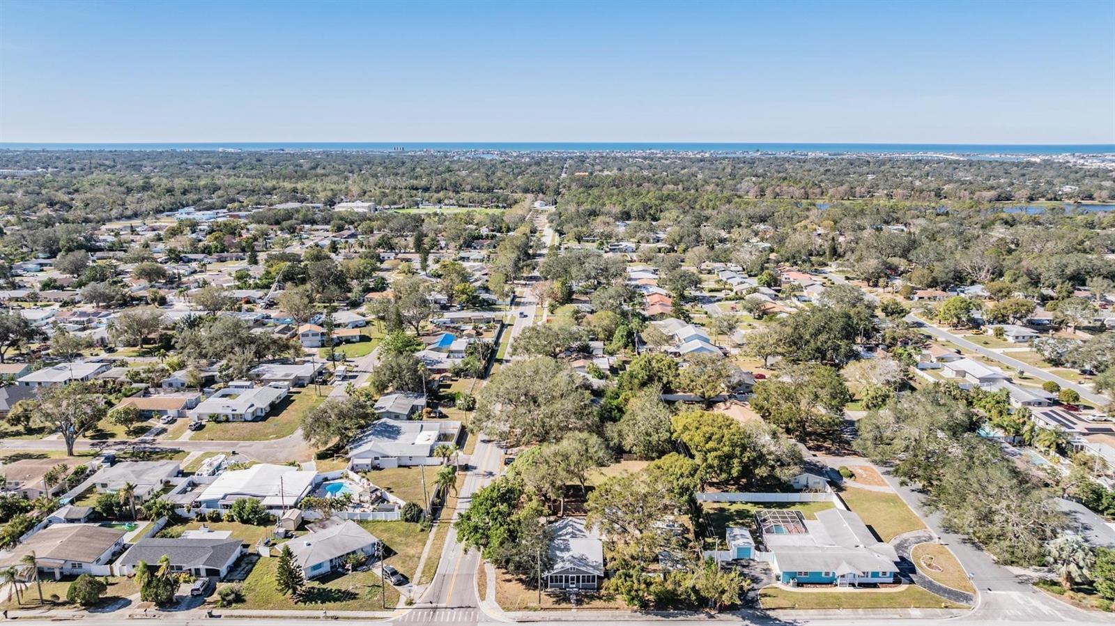 Aerial view West