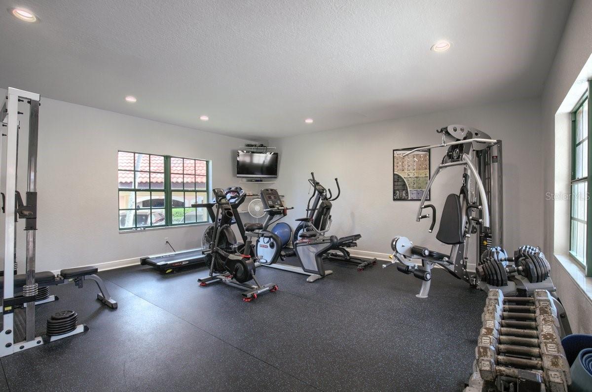 Well equipped gym and fitness center