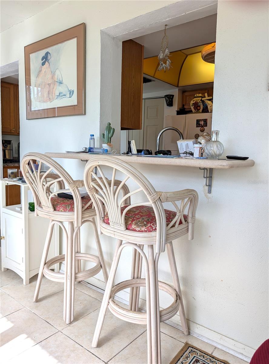 Breakfast Bar with Corian countertop