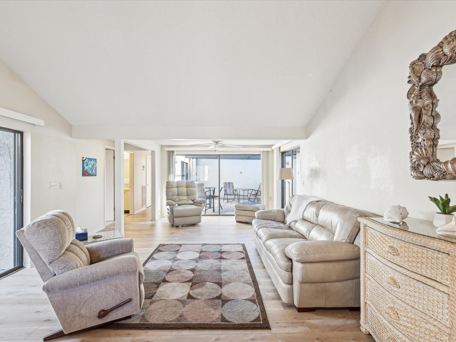 Living Room with Patio View