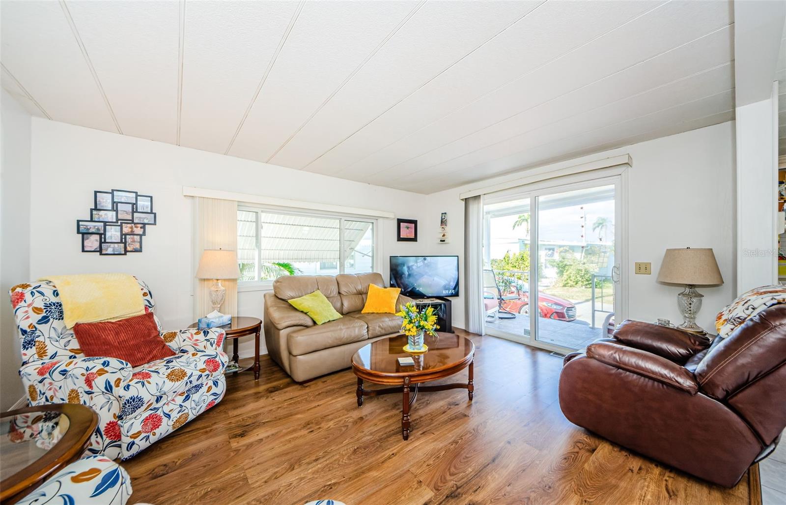 Living Room facing North out front porch