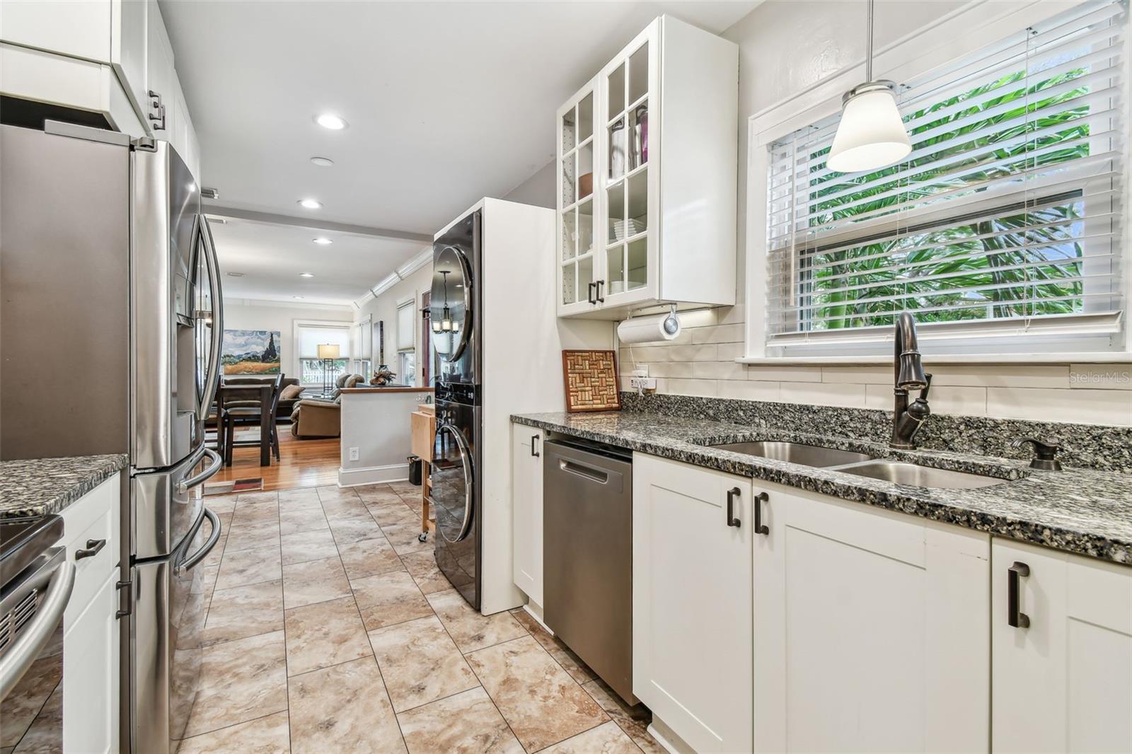 Functional kitchen off of dining and living room