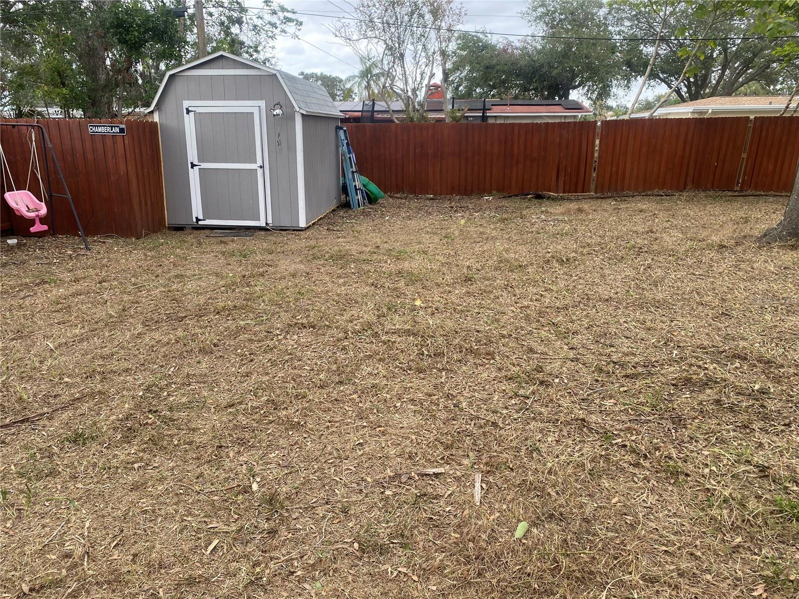 Backyard With Shed