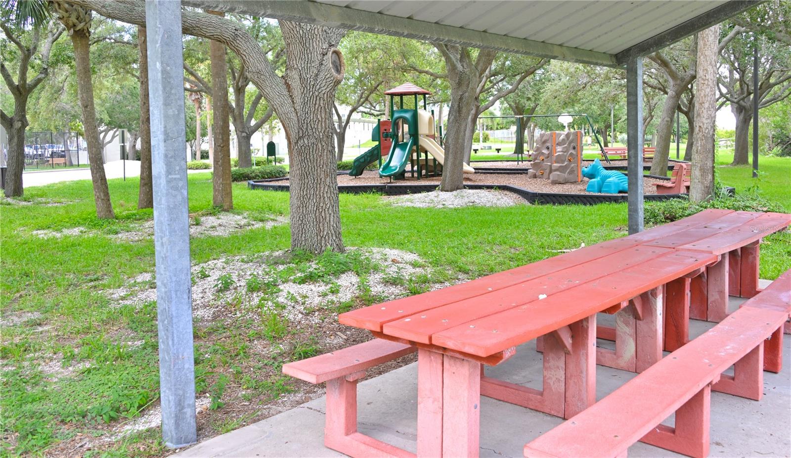 Covered picnic tables