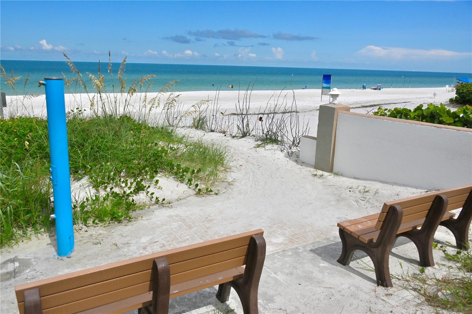 Belleair Beach Access and seating area