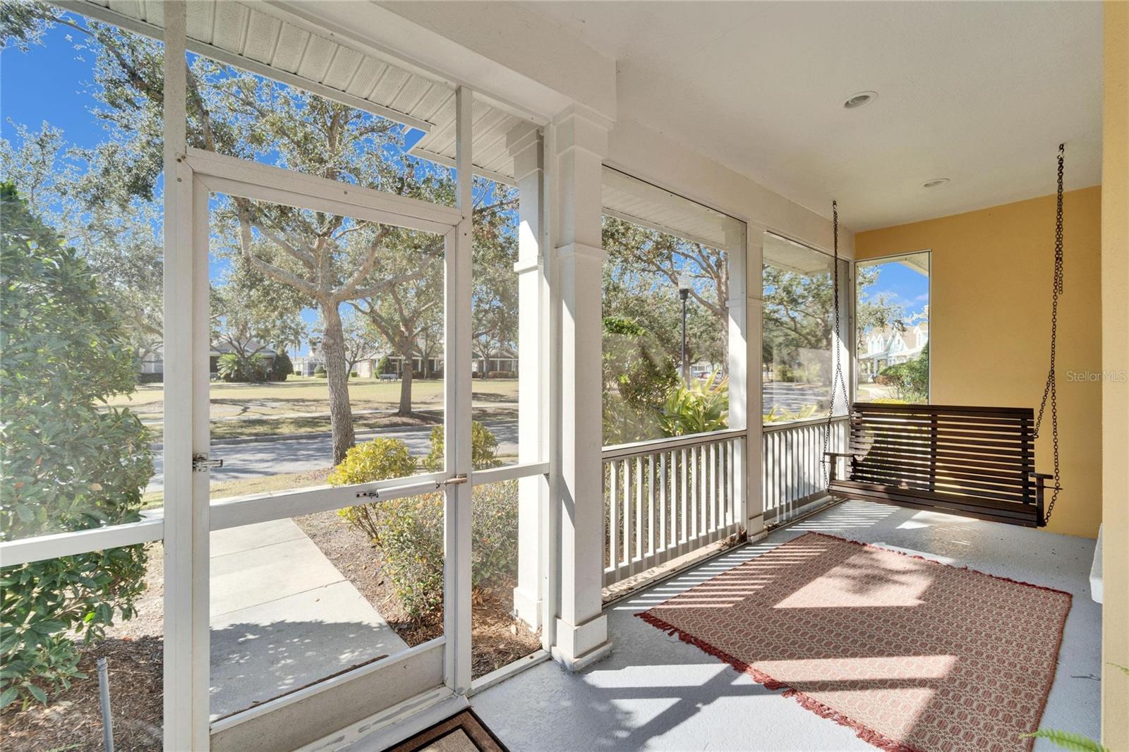 Screened Front Porch w/Swing