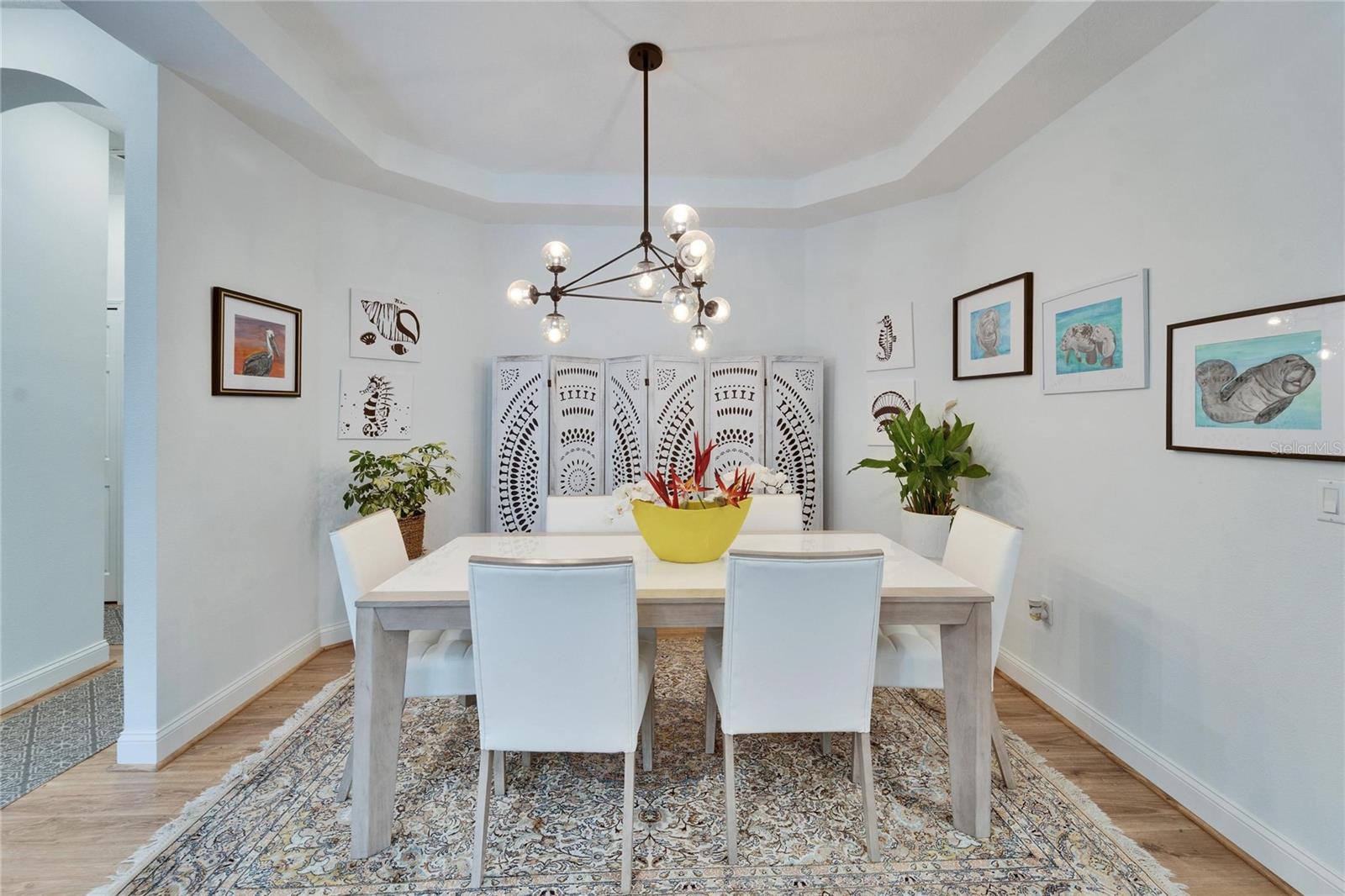 Dining Room w/Coffered Ceiling