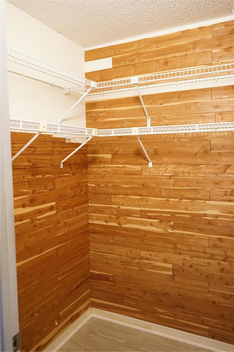 cedar closet in owners bathroom