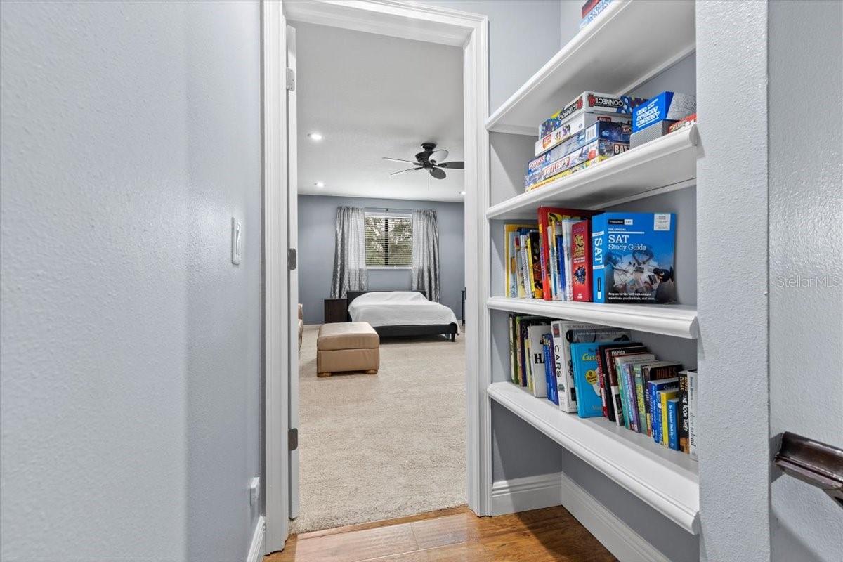 Hallway Upstairs with Shelving