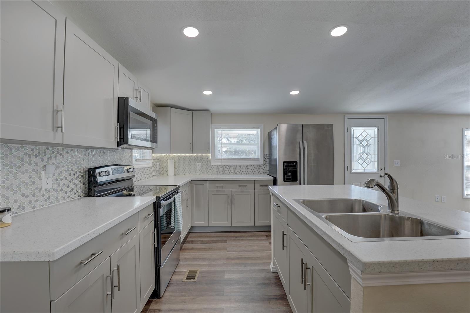 View of kitchen from hallway