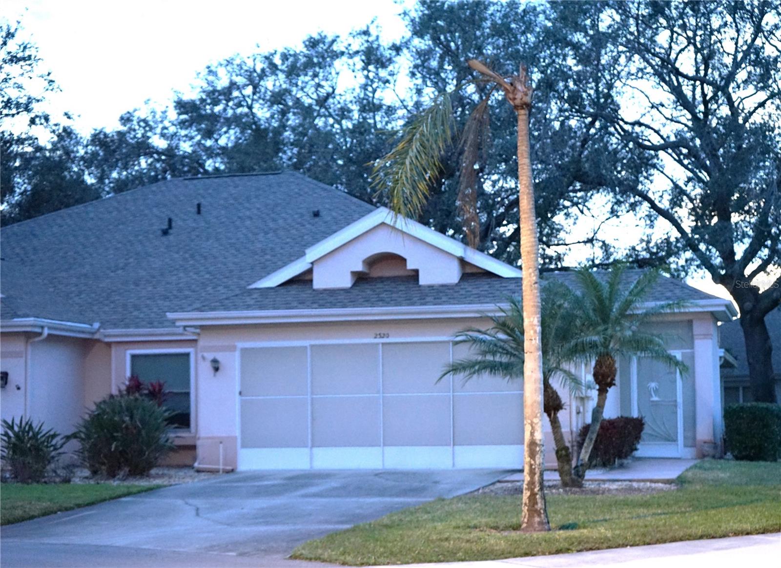 2 car garage and side entry