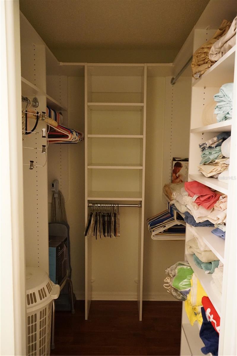 walk in closet on right side