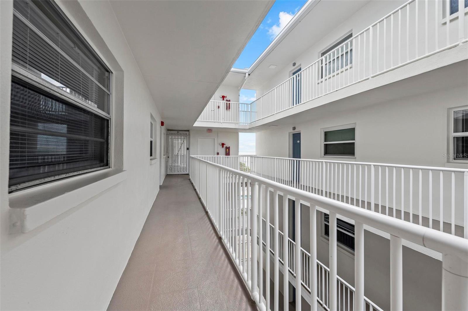 Hallway to condo