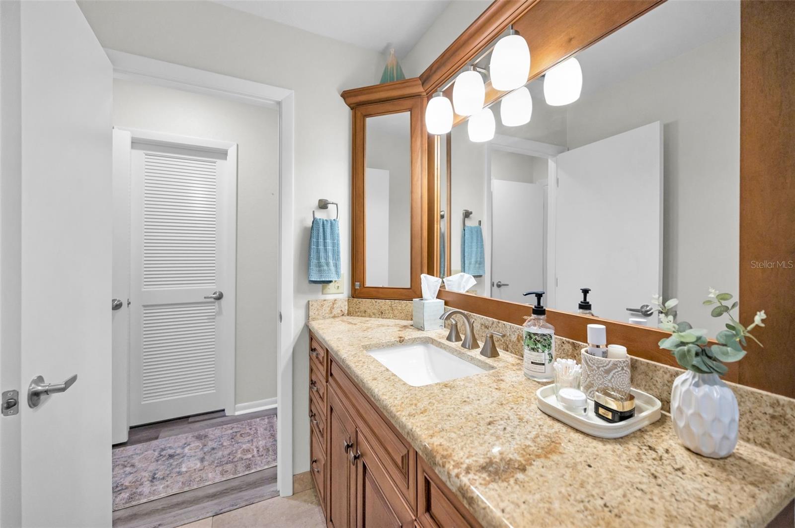 Granite Counter on Wood Cabinet