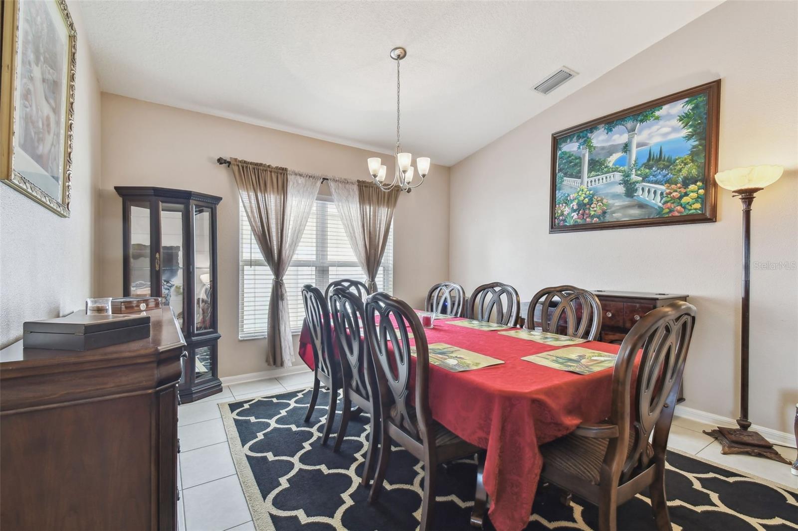 Dining area on the right of hallway