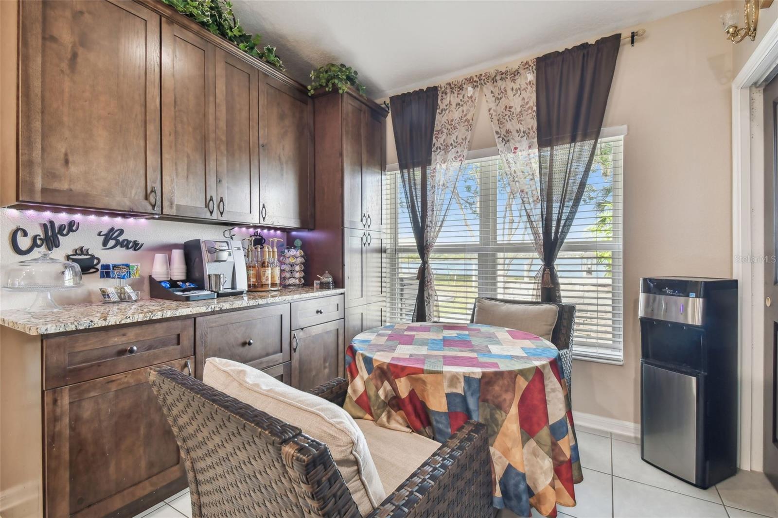 Breakfast and coffee Nook with enough room for a small table