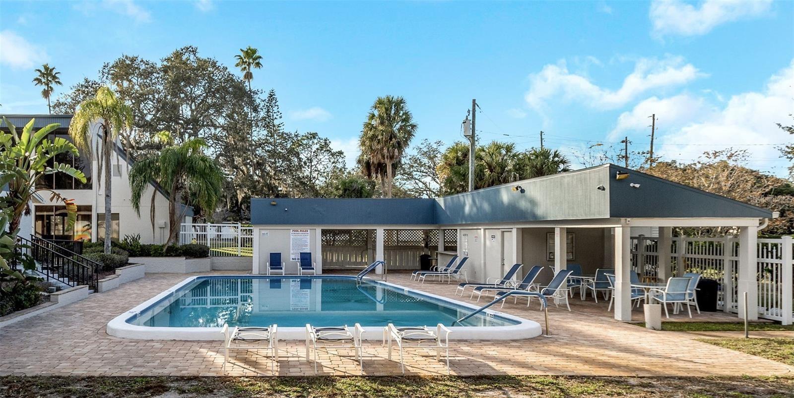 heated pool and clubhouse