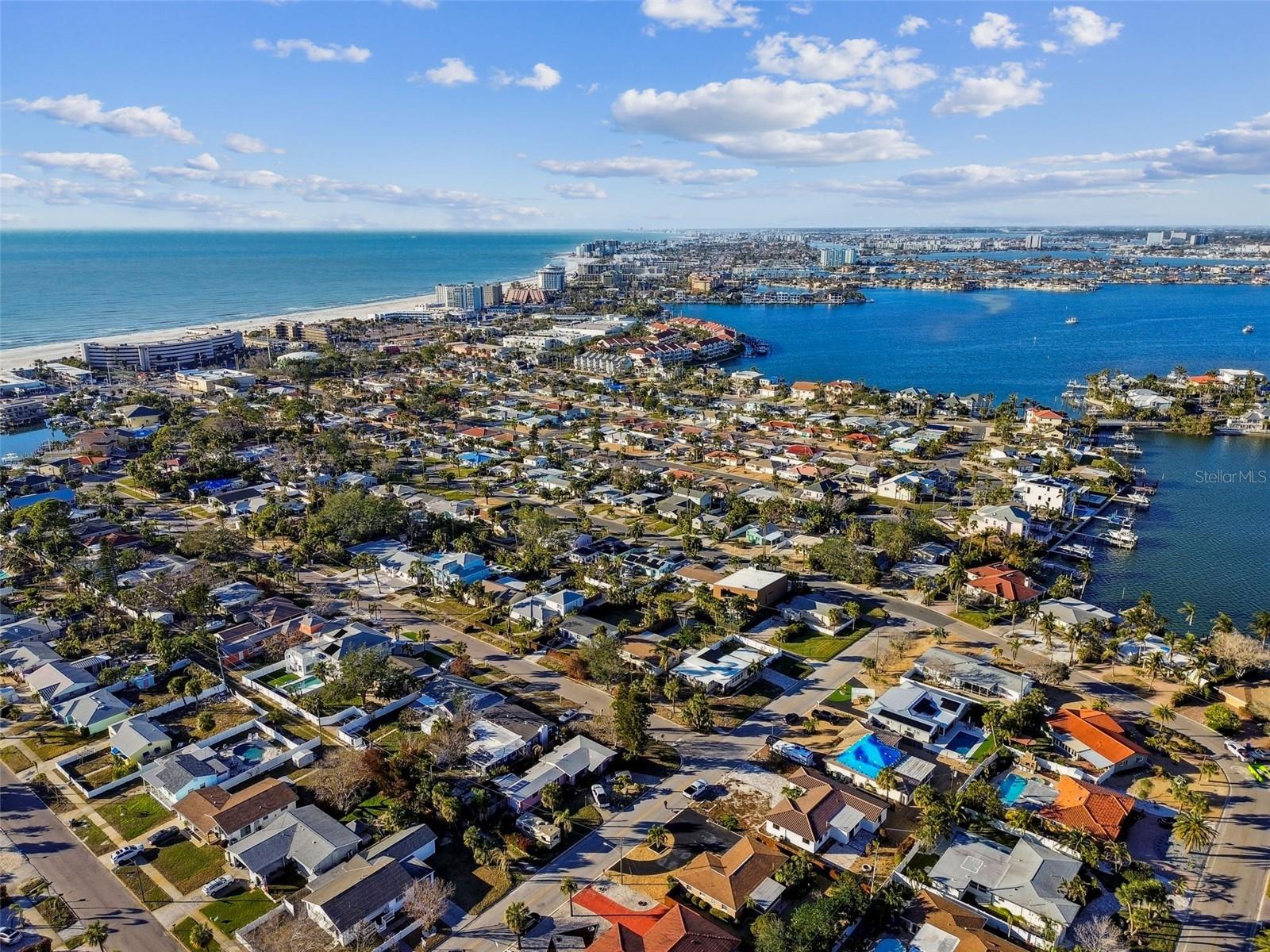 Looking North W to the Hotel district and also Chase Bank and St Pete Beach's Central Shopping Centre