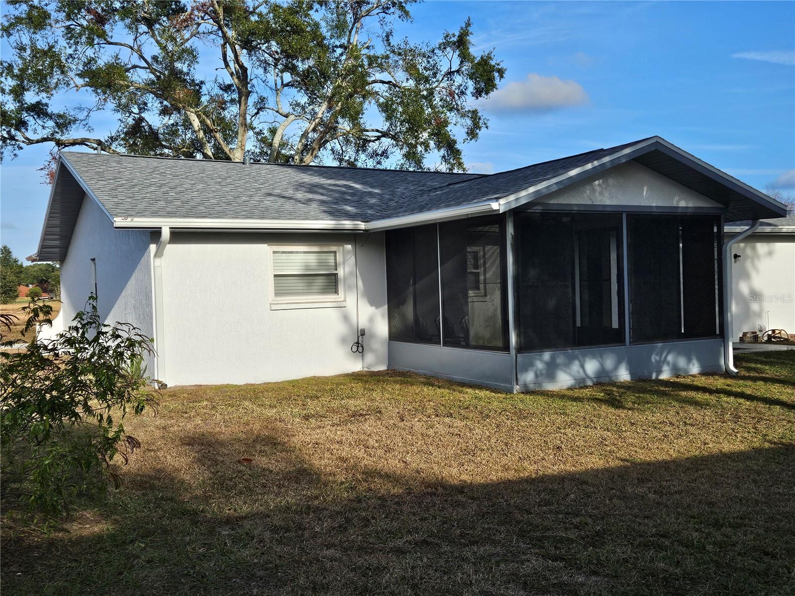 Covered rear patio