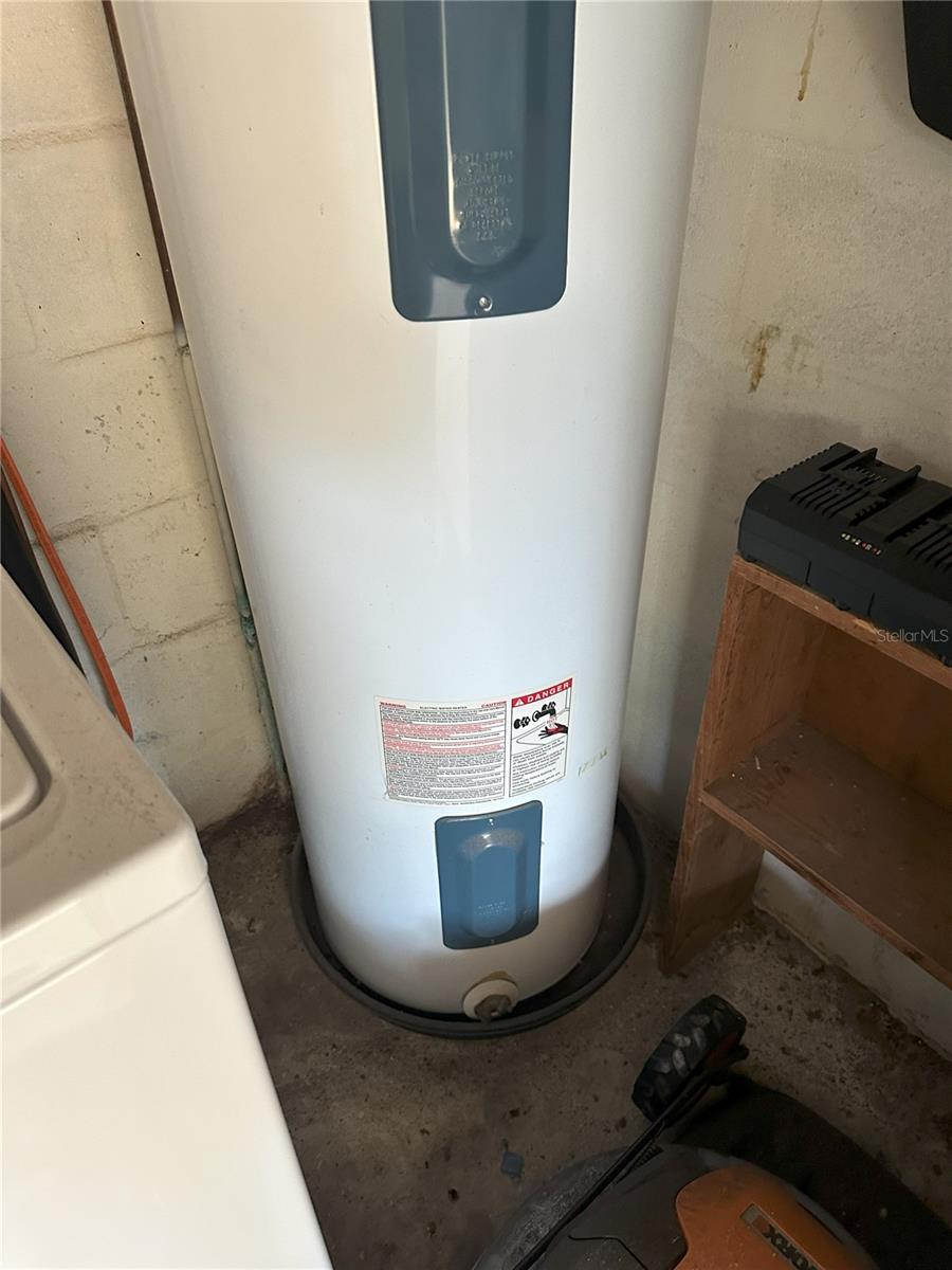 Water Heater in Carport Laundry Room
