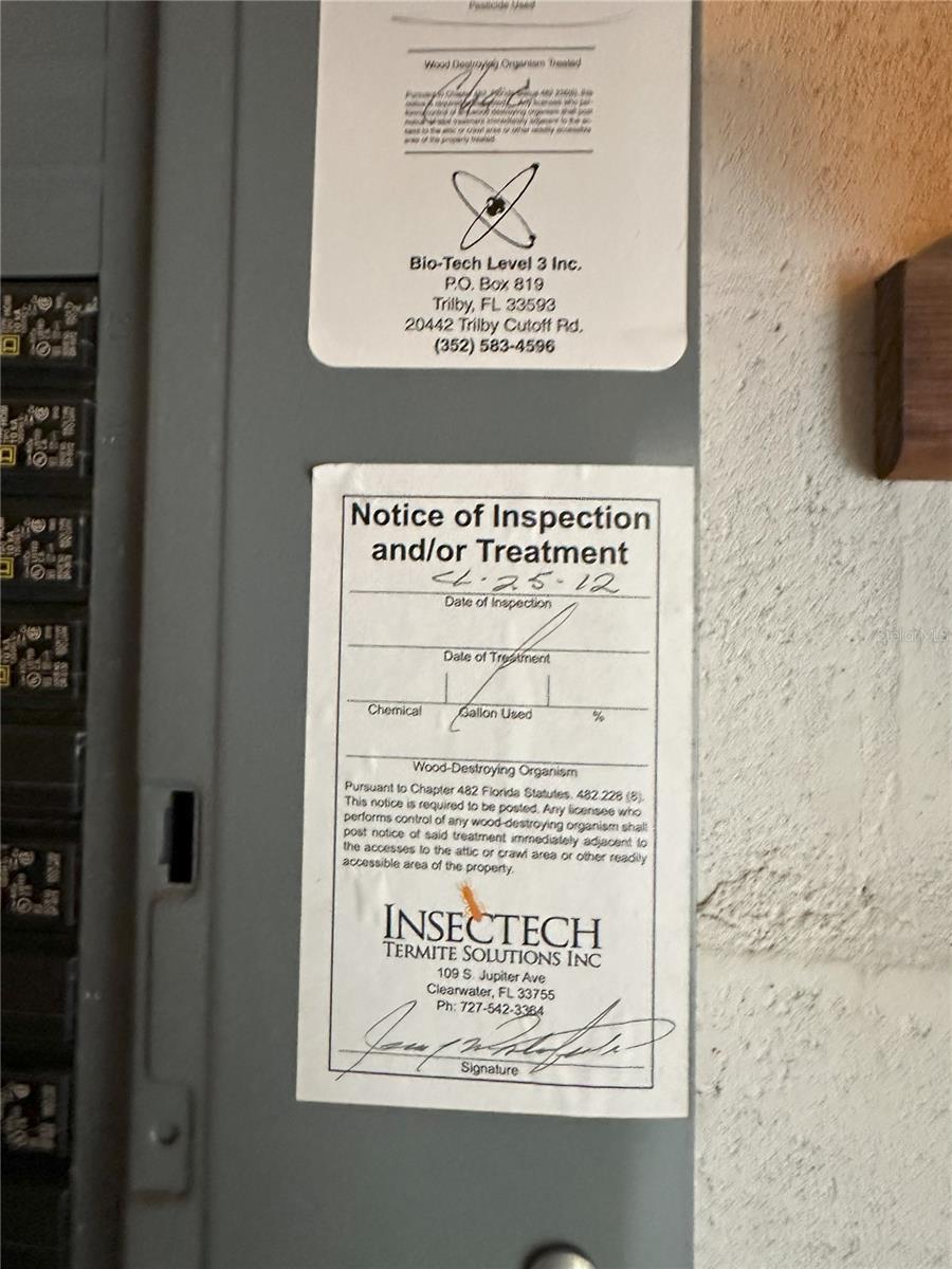 Electrical Panel in Carport Laundry Room