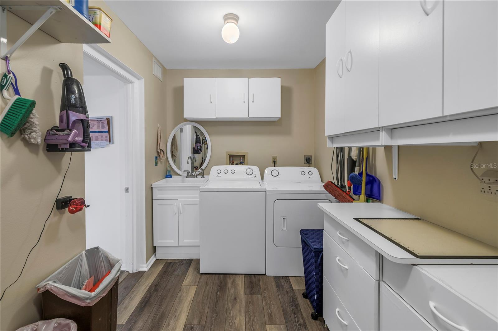 Spacious laundry/storage room