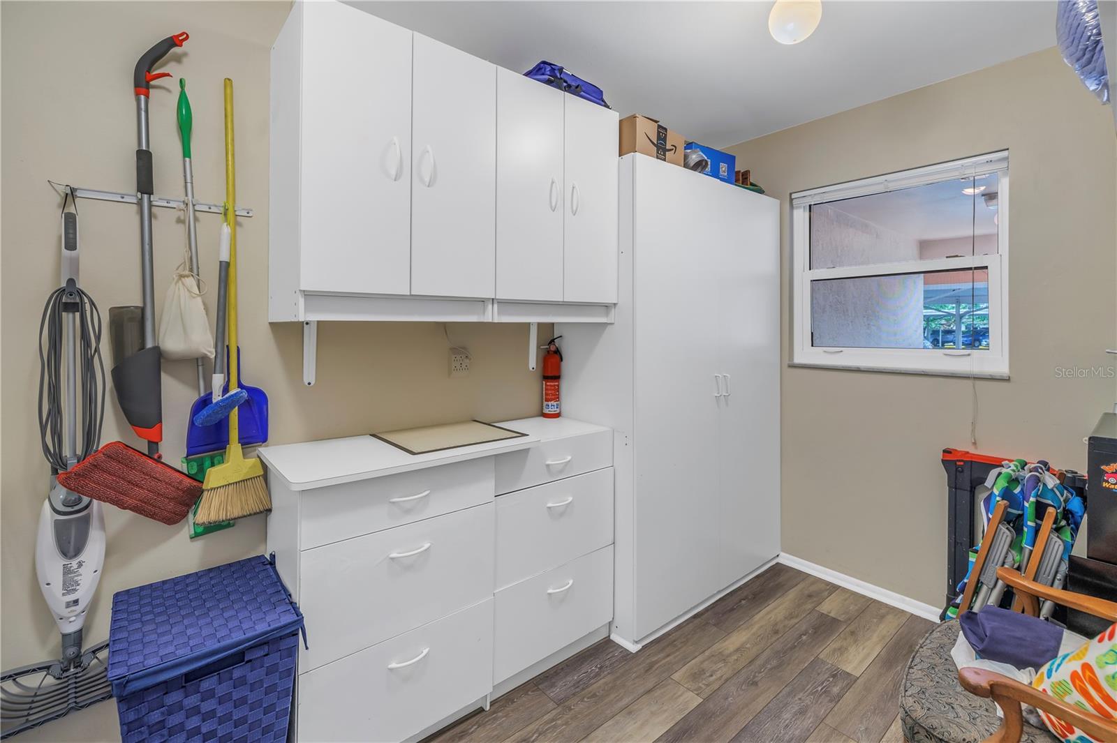 Spacious laundry/storage room