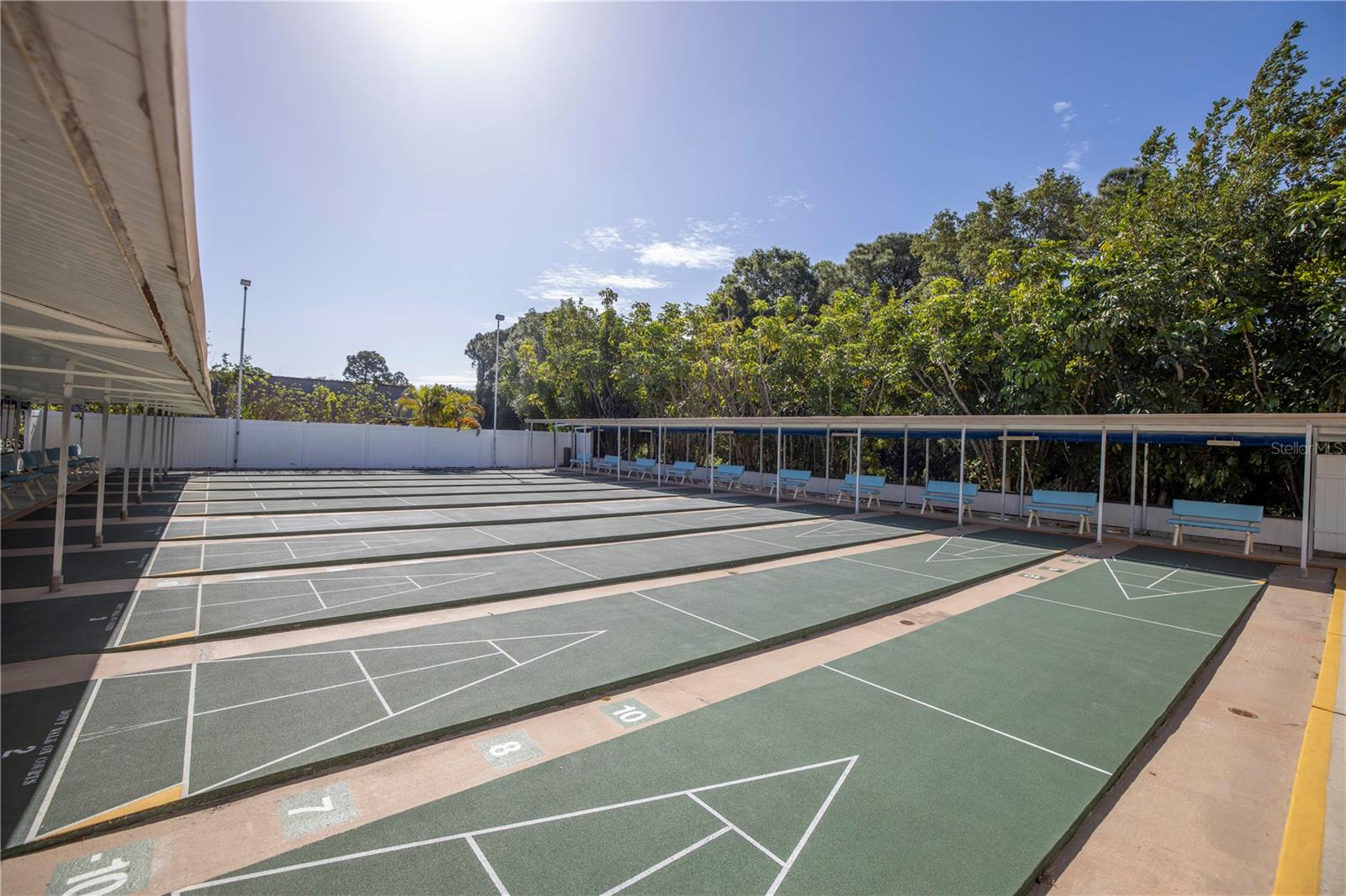 Shuffle board courts.