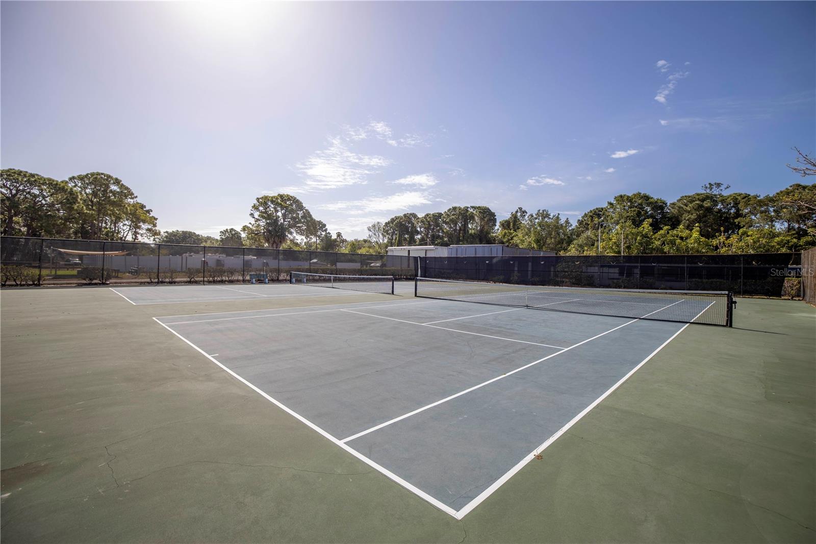 Tennis courts.