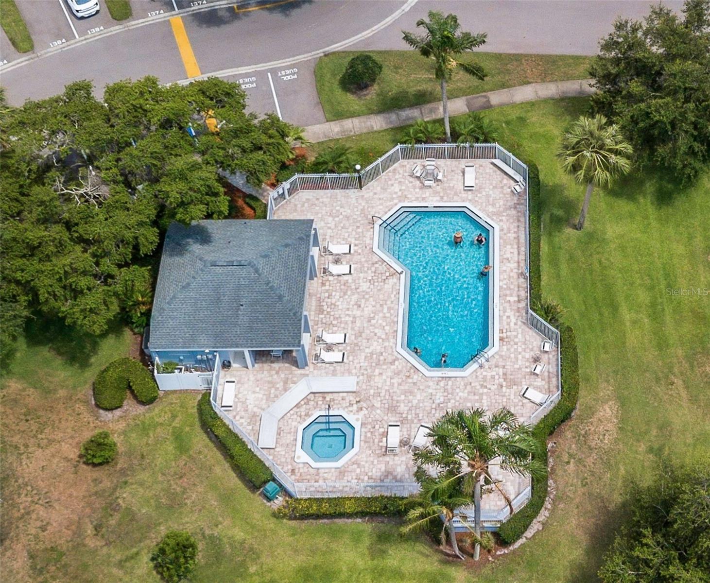 pool and jacuzzi