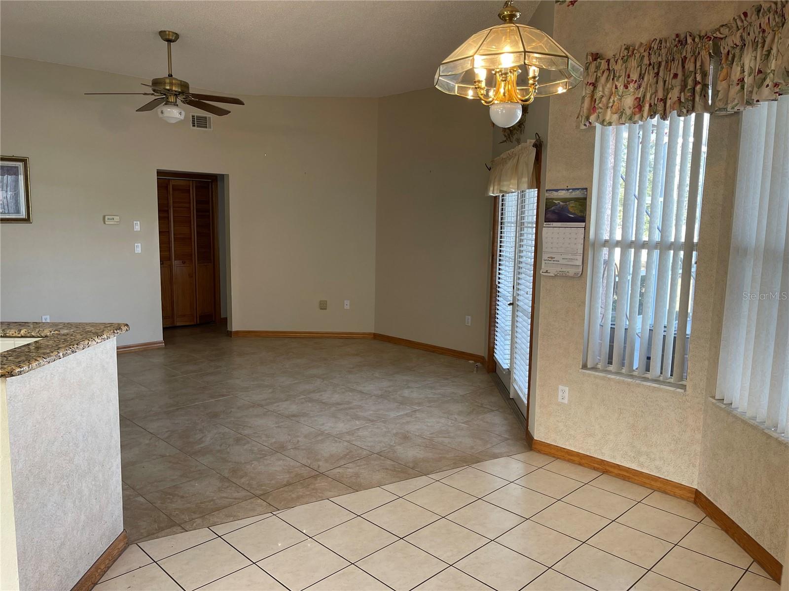 Breakfast nook and family room