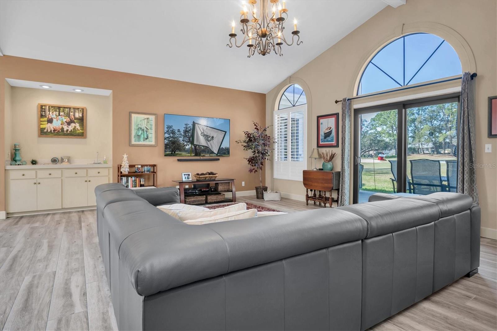 Living Room with wet bar