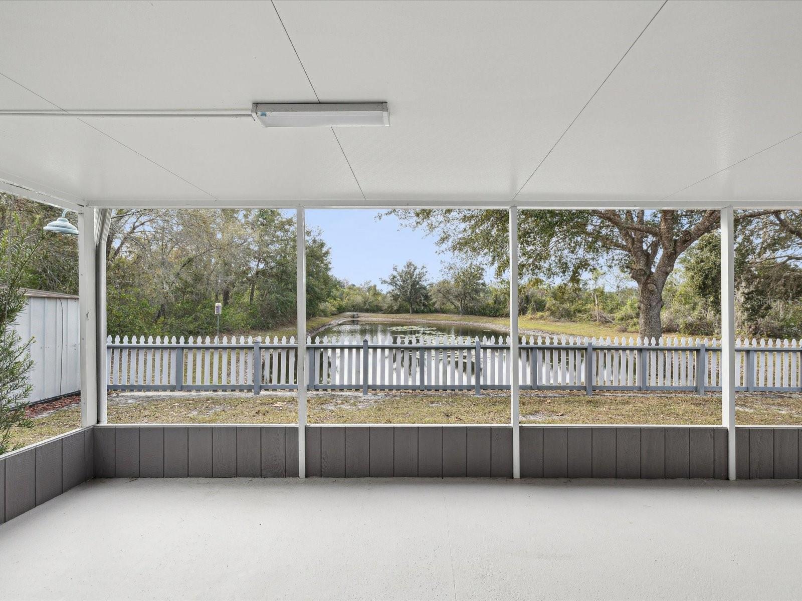 screened and covered  back porch