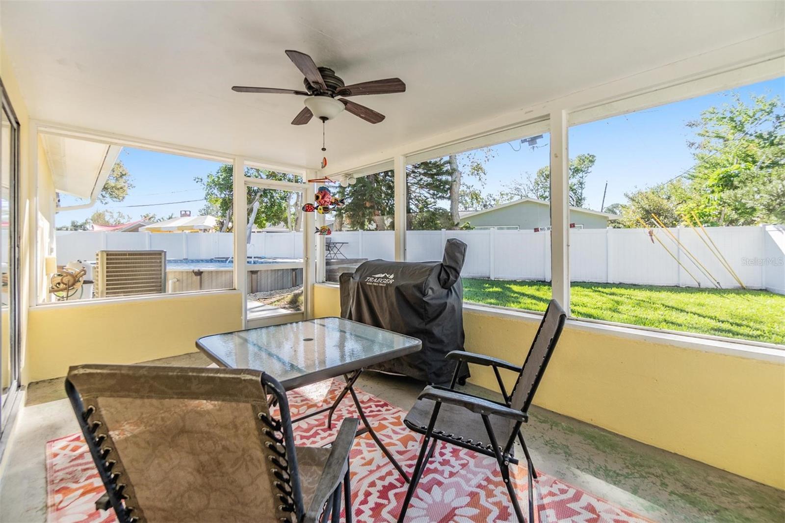 Screened in porch.