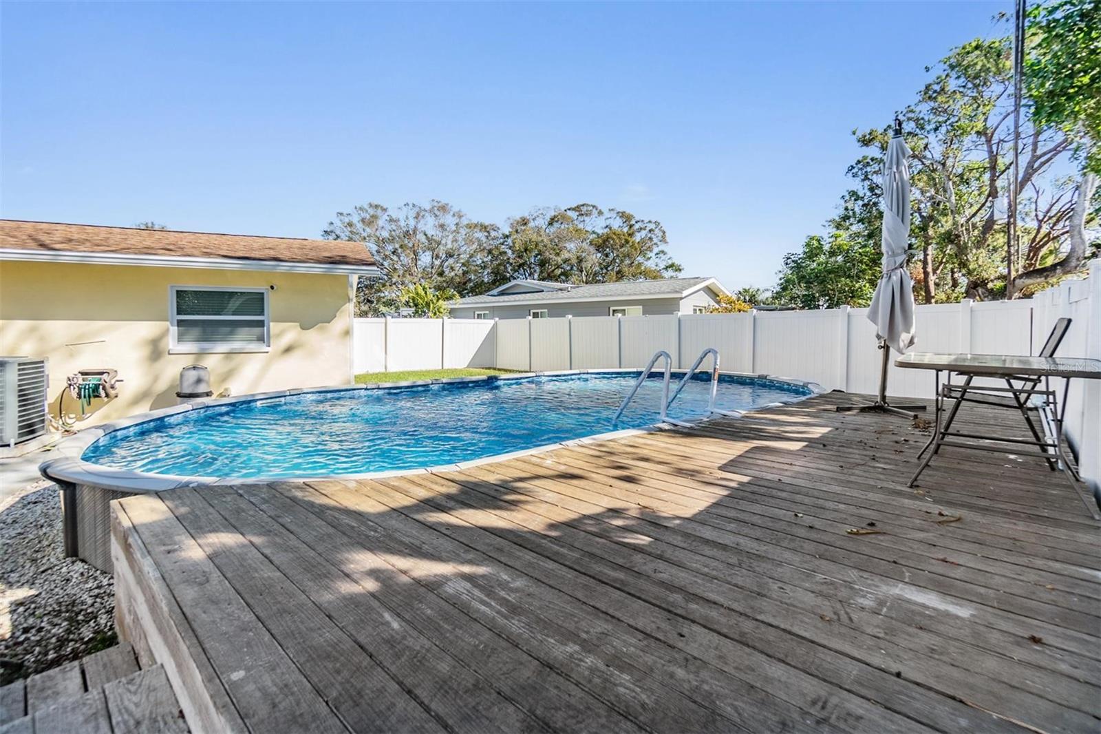 Nice large deck area around the pool.