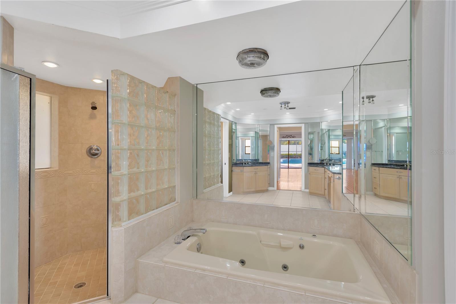 Shower and separate tub