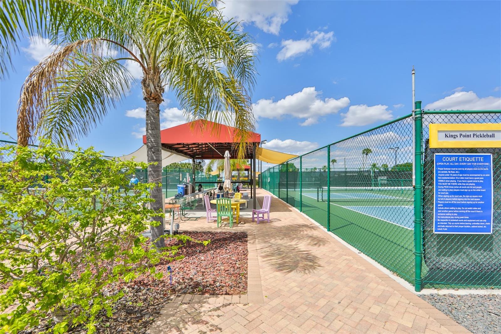 Enjoy a game of pickleball with friends on the multiple pickleball courts.